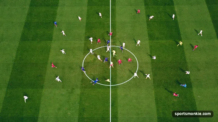 Diagram of the 3-4-3 soccer formation showing a back three, midfield four with wing-backs, and a front three