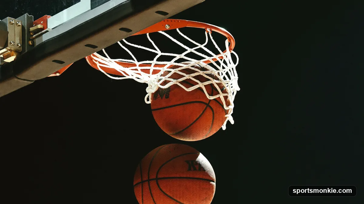 Player running a spot-up shooting drill with a partner rebounding under the rim