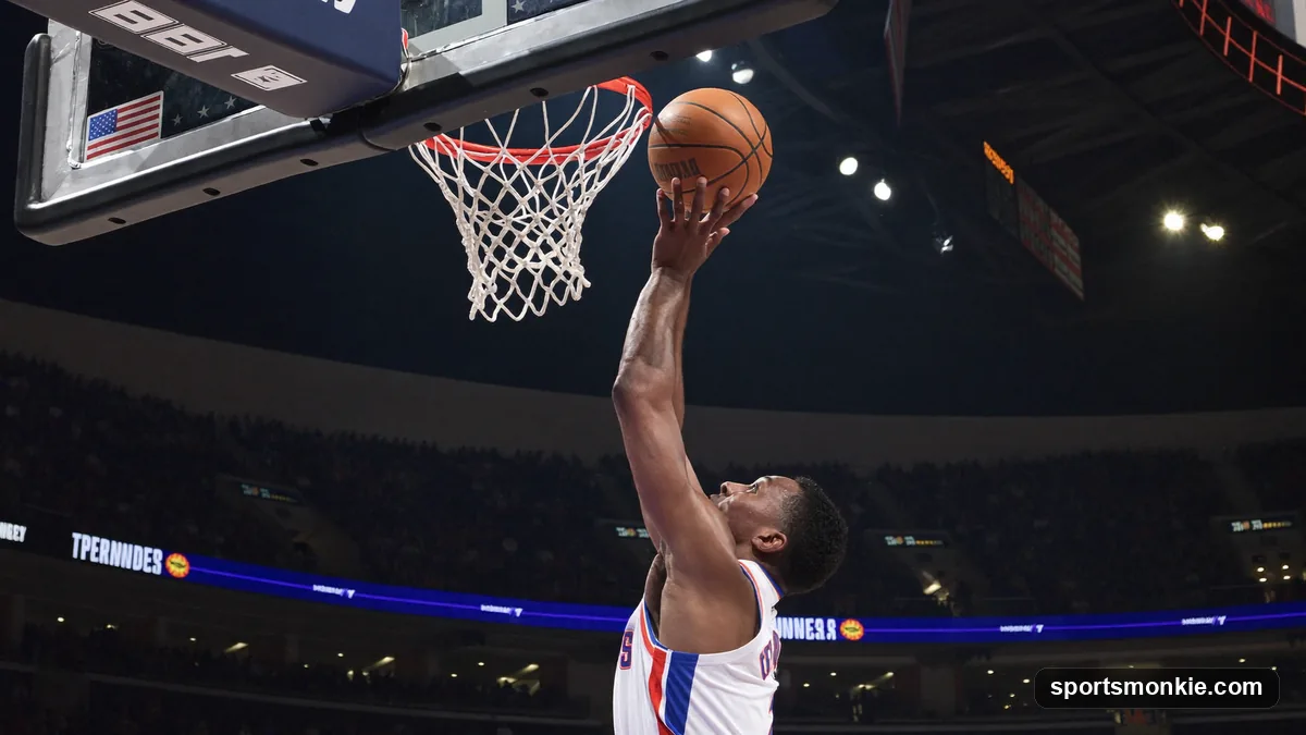 Center position in basketball: a tall interior player protecting the rim and rebounding in the paint