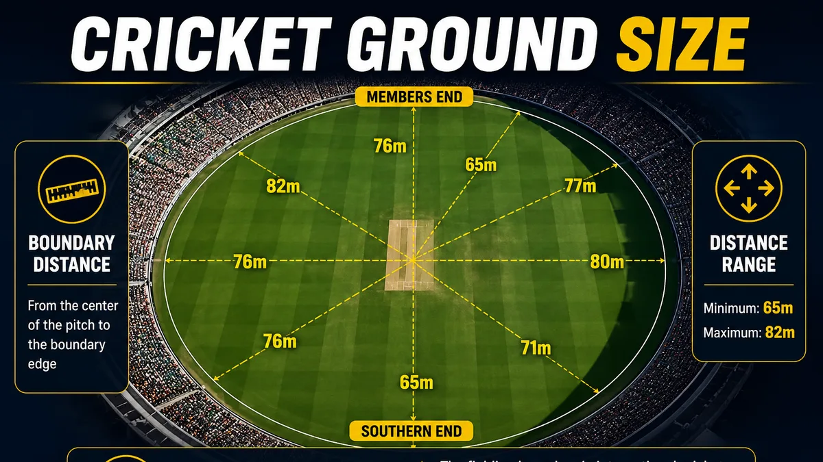 Cricket Ground Size: Dimensions, Boundaries & Field Layout