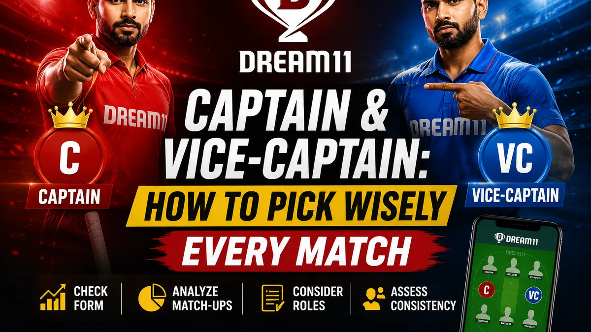 Dream11 Captain & Vice-Captain: How to Pick Wisely Every Match