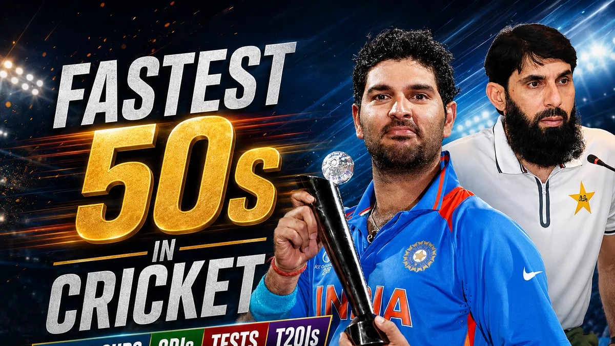 Fastest 50s in Cricket: World Cups, ODIs, Tests & T20Is