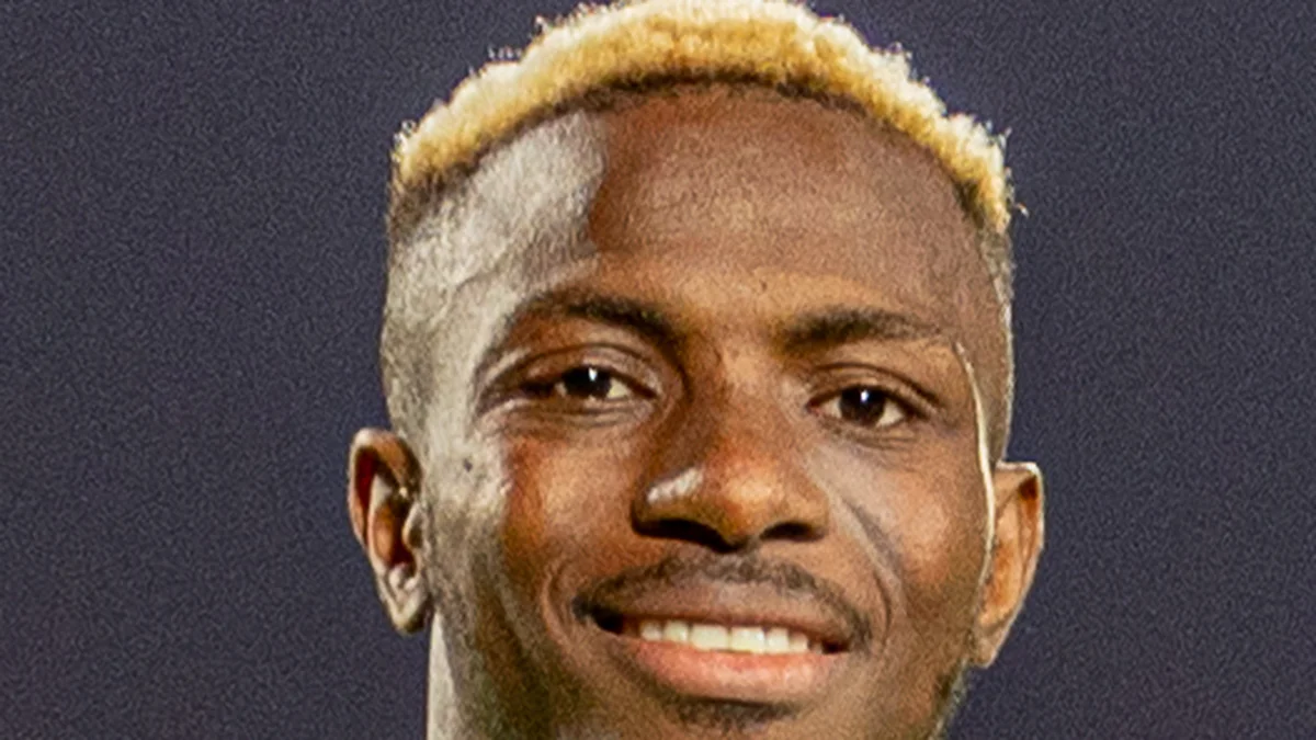 File photo from 8 January 2024: Victor Osimhen in his green Nigeria jersey during Guinea v Nigeria. It was not taken at Monday night's Istanbul derby.