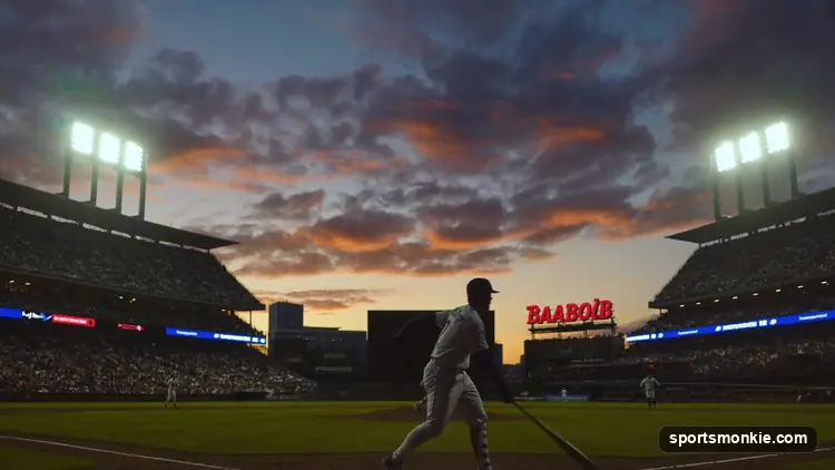 A baserunner leading off second base to start an extra inning in an empty-count situation