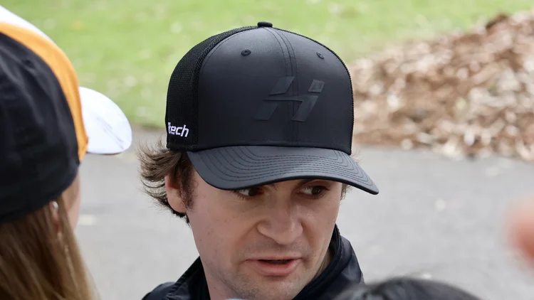 File photo from 7 March 2026: Colton Herta at the Melbourne Walk during the Australian Grand Prix. It was not taken at the Mexican Grand Prix and does not show the FP1 session.