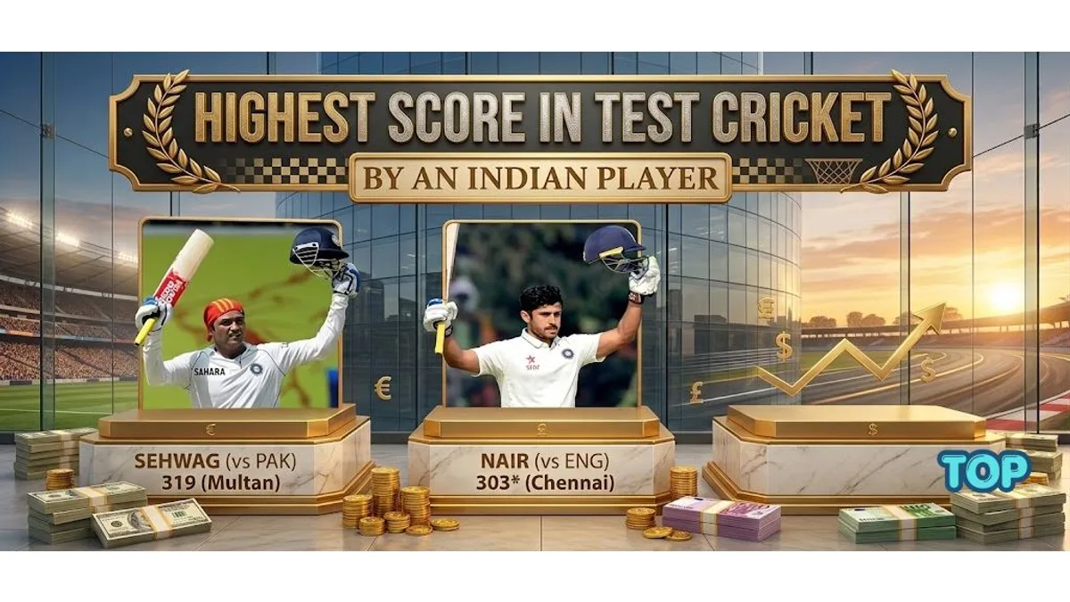 Highest Score in Test Cricket by an Indian Player