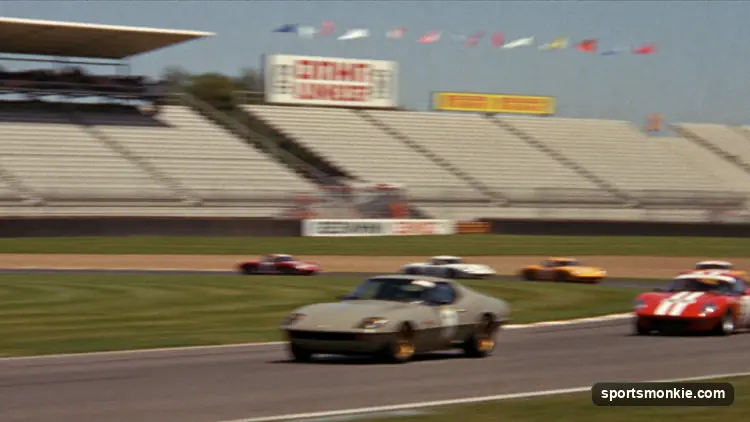 NASCAR Cup Series cars racing three-wide during a playoff event