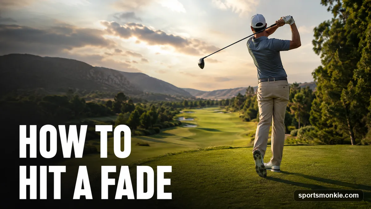 A golfer at address aiming left of target to hit a controlled fade with a driver