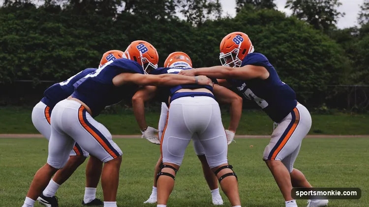 Diagram-style view of the I-formation with quarterback under center and fullback and running back stacked behind him