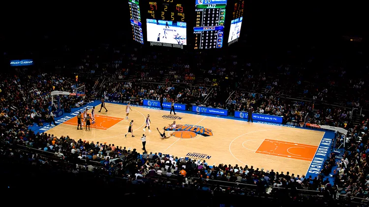 File photo from 2011: the New York Knicks at Madison Square Garden. It shows the arena, not Tuesday's ring ceremony or the phishing email. Licensed under CC BY 2.0.