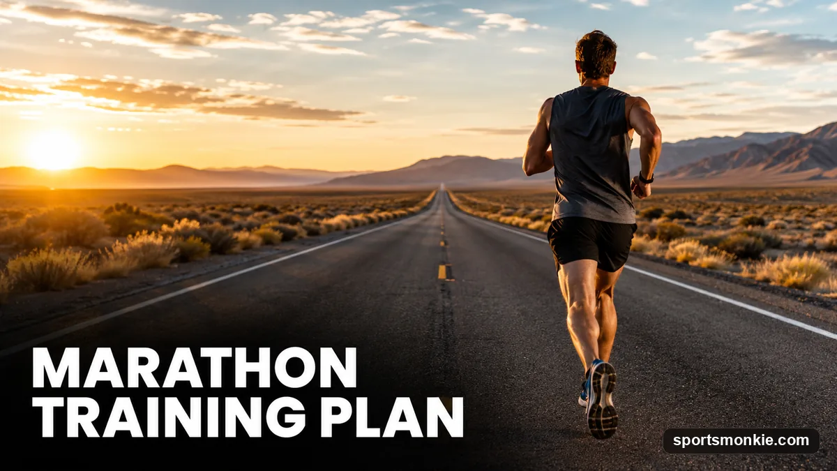 A beginner runner on an early-morning long run along a park path in training gear