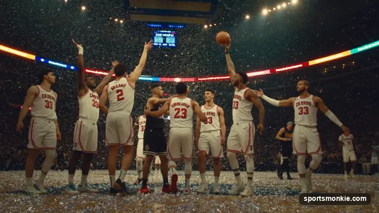 College basketball arena filled with fans during an NCAA Tournament game