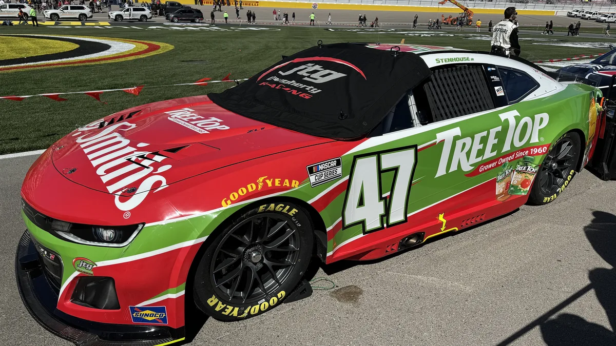 File photo from March 2024: Ricky Stenhouse Jr.'s No. 47 car on track at Las Vegas. It does not show Charlotte or the cool-down lap incident.