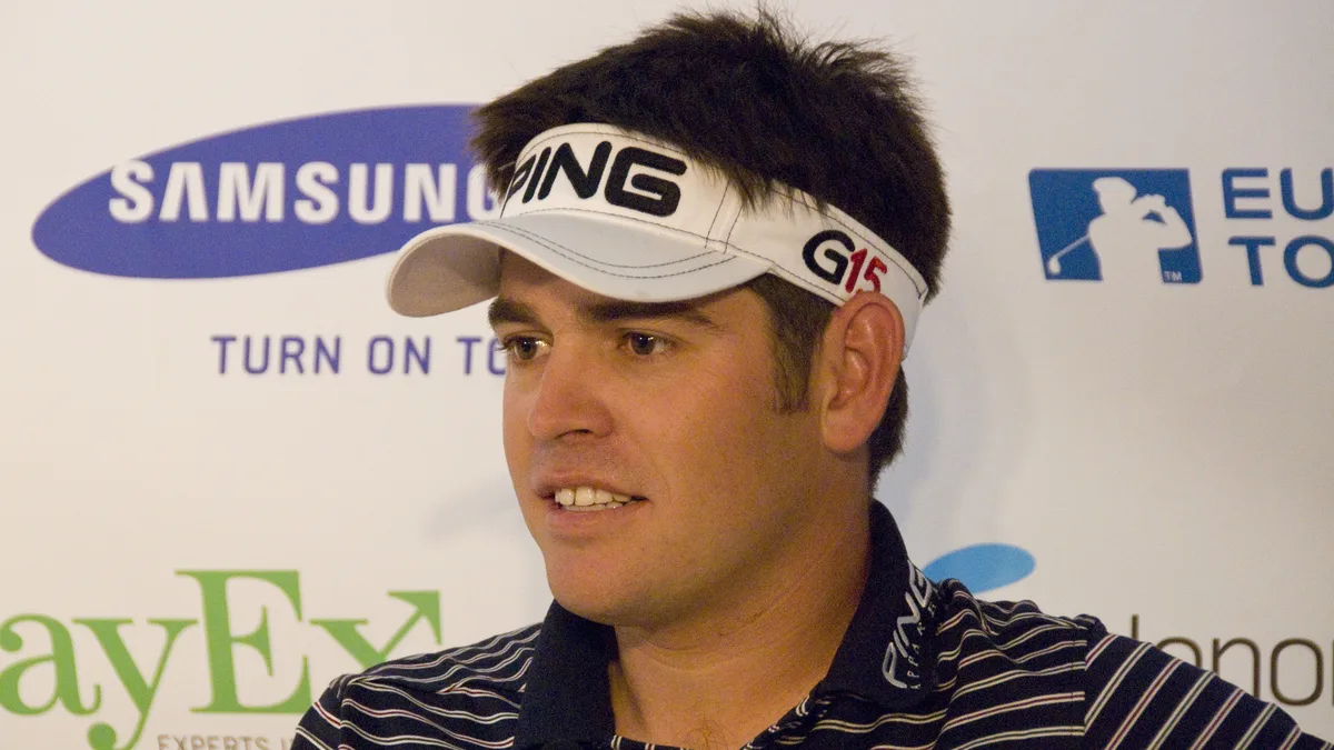 File photo from July 21, 2010: Louis Oosthuizen at the Nordea Scandinavian Masters, days after winning The Open at St Andrews. It does not show a LIV Golf event or this week's Hong Kong Open. The 16:9 cropped derivative is offered under the same CC BY-SA 3.0 licence as the original.