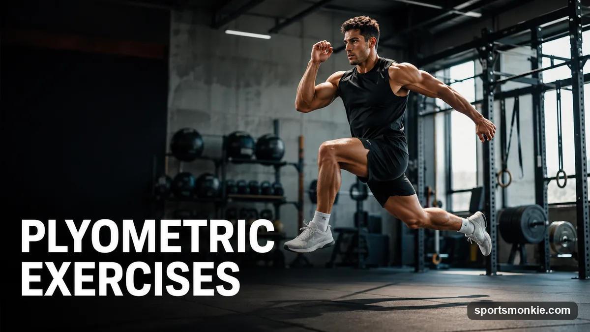 An athlete mid-air during a box jump, one of the plyometric exercises on a beginner-to-advanced list