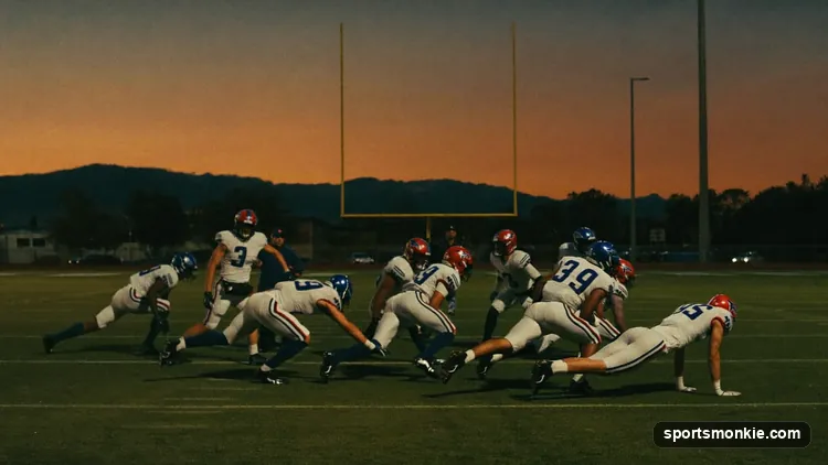 NFL defensive backs playing deep zone coverage in a prevent defense late in a game