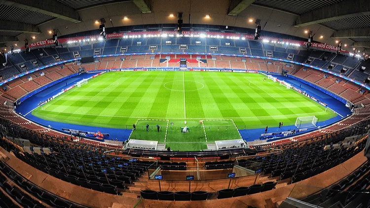 File photo of the Parc des Princes interior in Paris, taken on 7 January 2010. It is a file photo of the stadium and does not show Tuesday's match or the protests.