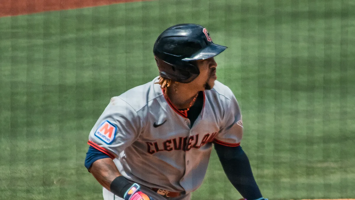 File photo from July 26, 2025: Jose Ramirez of the Cleveland Guardians during a game against Kansas City. It does not show ALCS Game 2 in St. Petersburg.