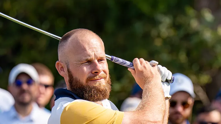 File photo from the 2025 Ryder Cup: Tyrrell Hatton on the range. It was not taken at the LIV announcement. Licensed under CC BY-SA 4.0.