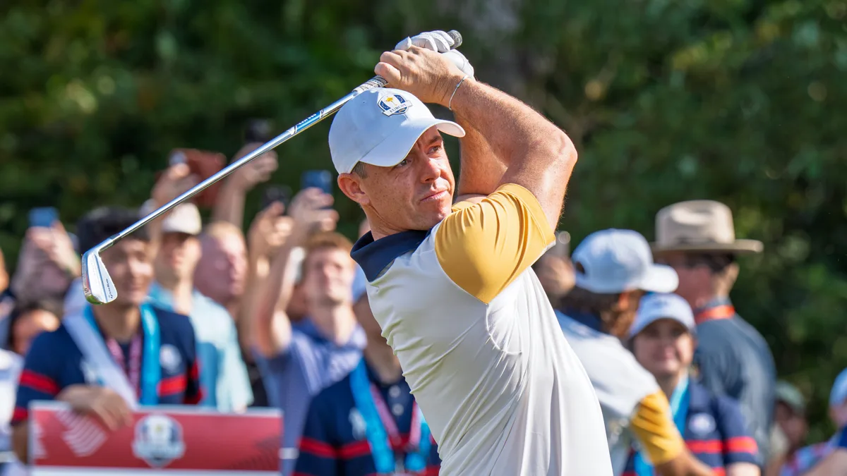 File photo from September 23, 2025: Rory McIlroy during the 2025 Ryder Cup. It does not show the USGA and R&A consultation, and the cropped derivative is offered under the same CC BY-SA 4.0 licence as the original.