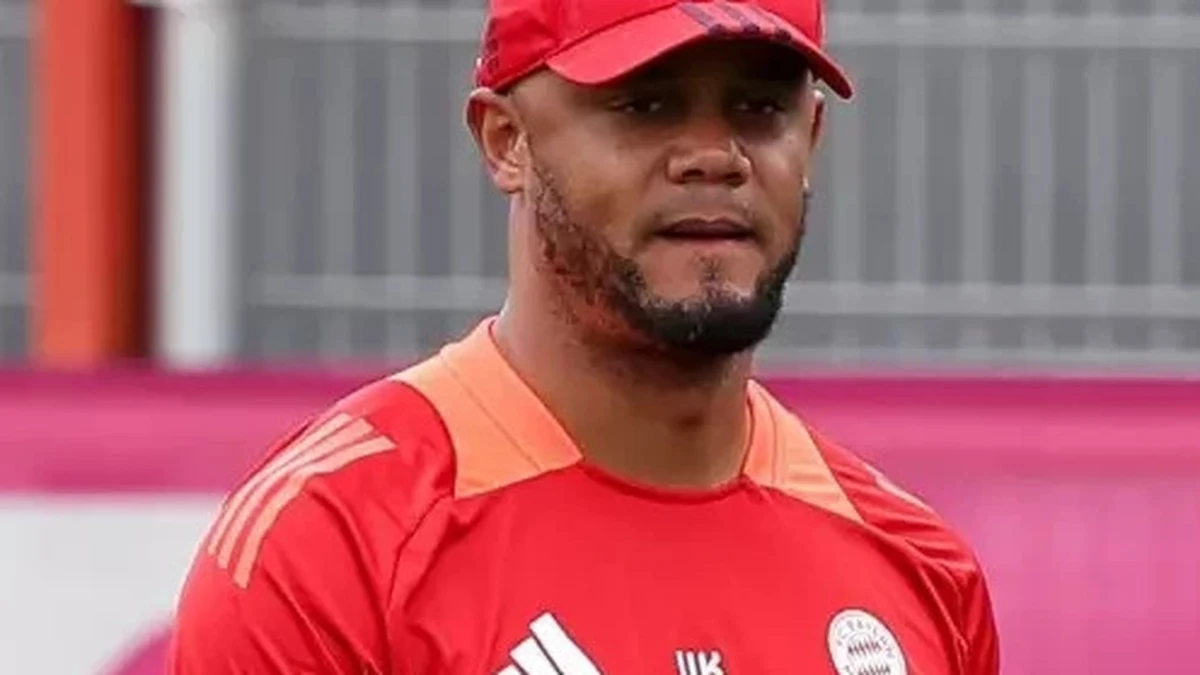 File photo from November 2024: Vincent Kompany in Bayern Munich training gear. It was not taken at Friday's training ground incident.