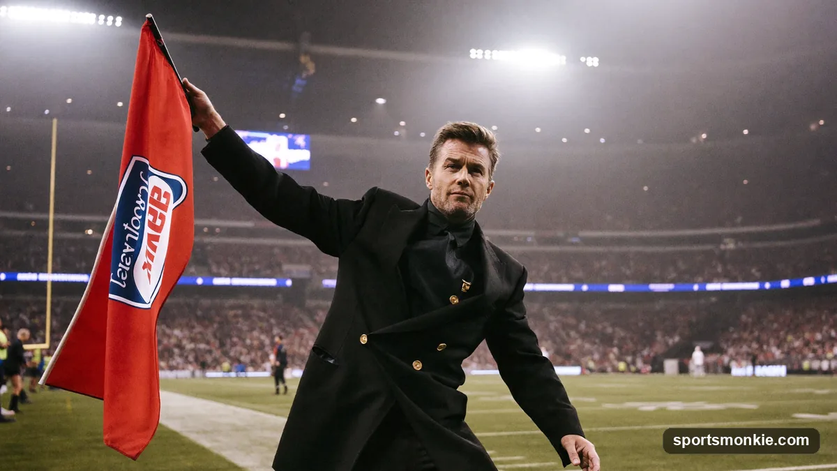 NFL head coach throwing a red challenge flag onto the field during a game