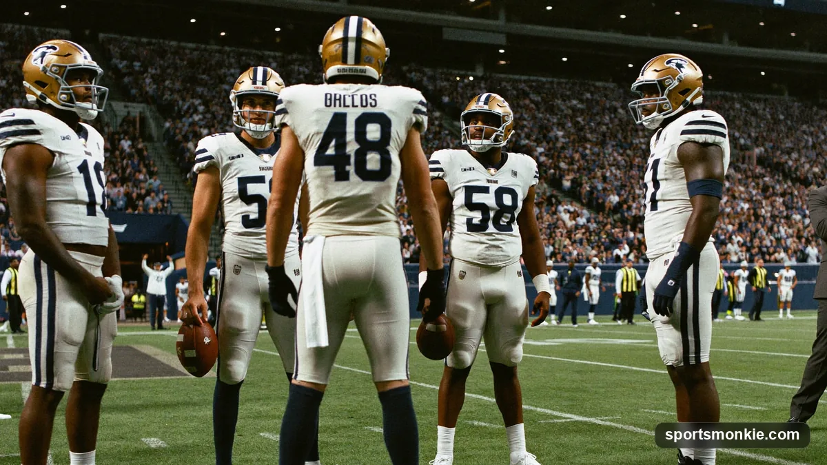 NFL offense at the line of scrimmage, illustrating expected points added (EPA)