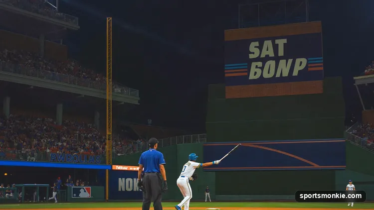 Diagram showing the baseball strike zone over home plate between a batter's shoulders and knees