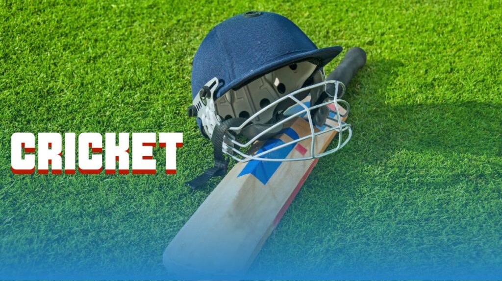 Cricket- Cricket helmet and bat