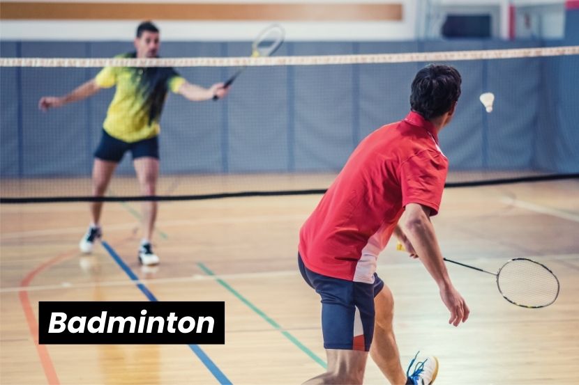 Men playing Badminton - most popular sports in England