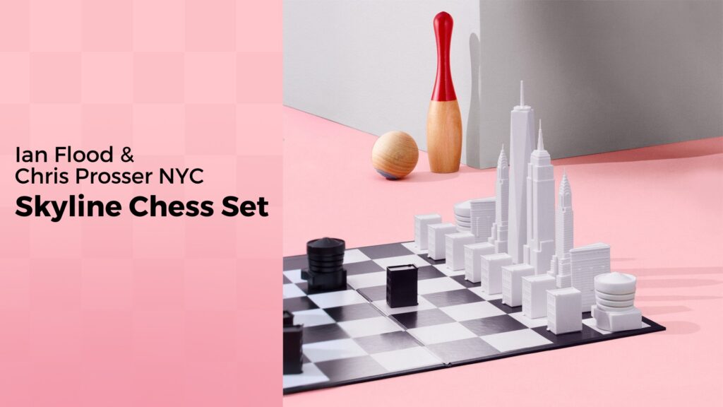 Ian Flood & Chris Prosser NYC Skyline Chess Set 
