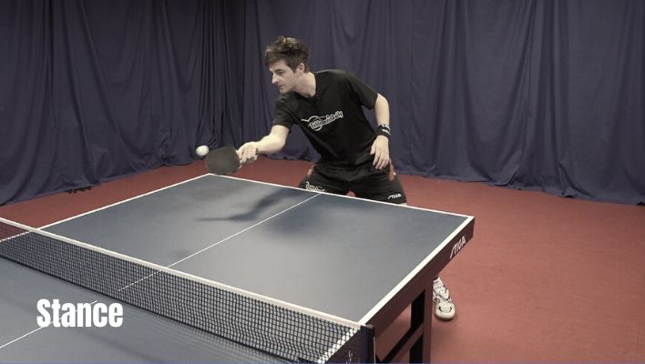 Stance - push in table tennis