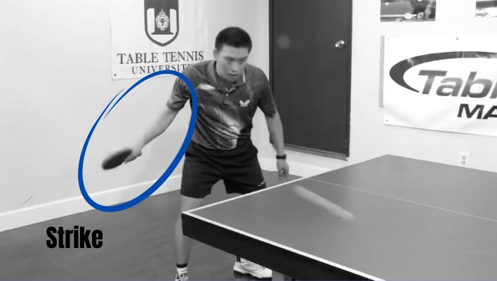 Strike - push in table tennis