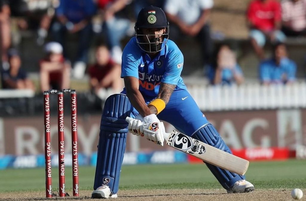 Indian batsman playing a reverse scoop.