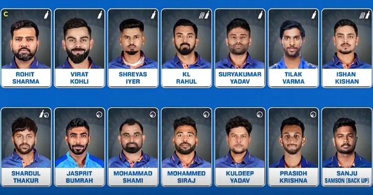 India announced Squad for 2023 Asia Cup.