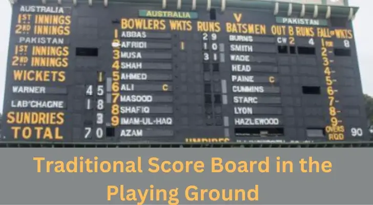 How to read cricket scores. Traditional Score Board.